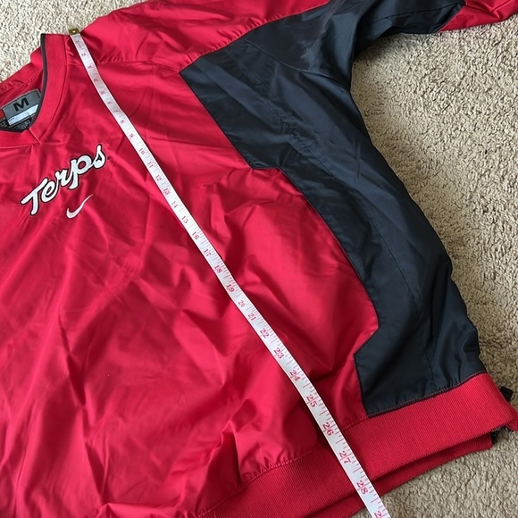 Vintage 90s Nike Center Swoosh Maryland Terrapins Terps Windbreaker Red Black - Picture 9 of 10
